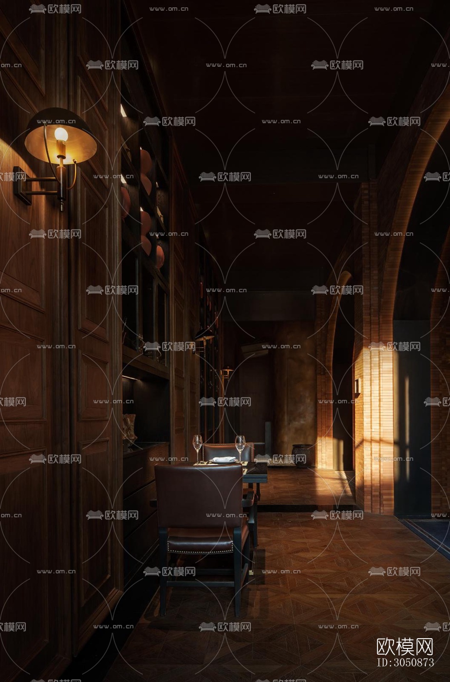 美式酒店民宿效果图下载（渲染图9）