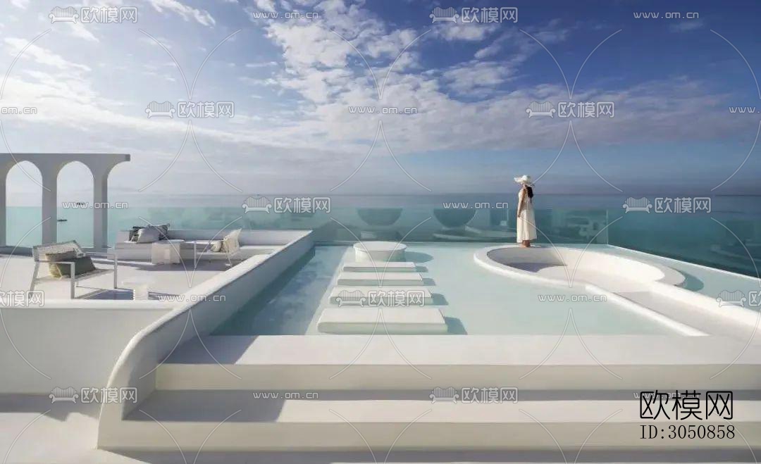 现代酒店民宿效果图下载（渲染图7）