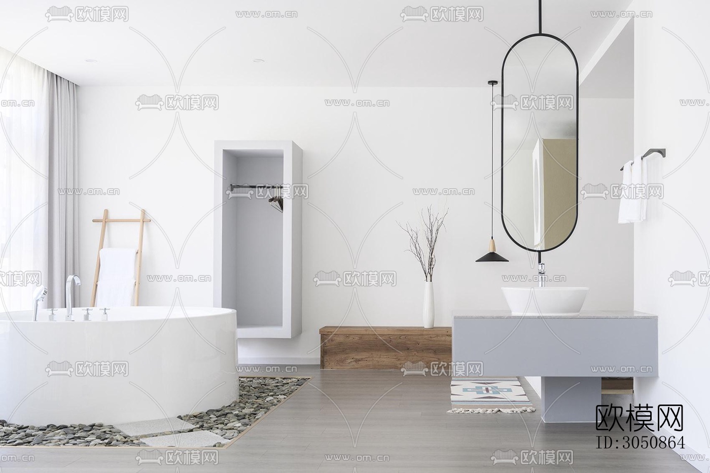 现代酒店民宿效果图下载（渲染图4）