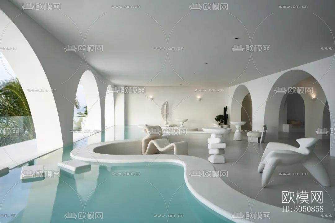 现代酒店民宿效果图下载（渲染图10）