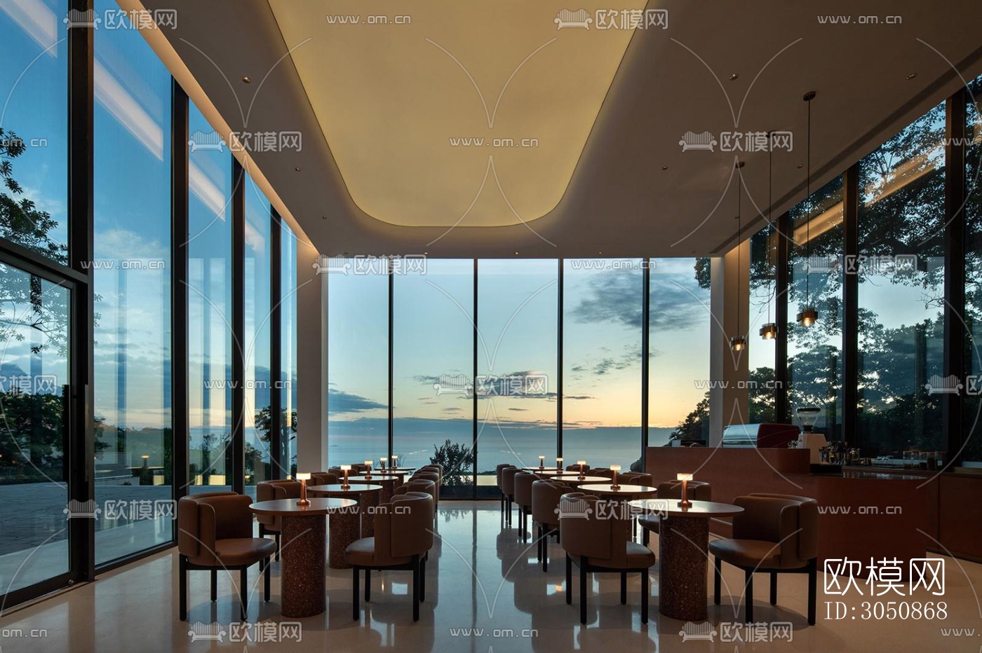 现代酒店民宿效果图下载（渲染图3）