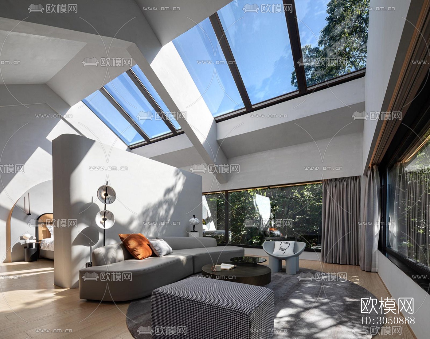 现代酒店民宿效果图下载（渲染图1）