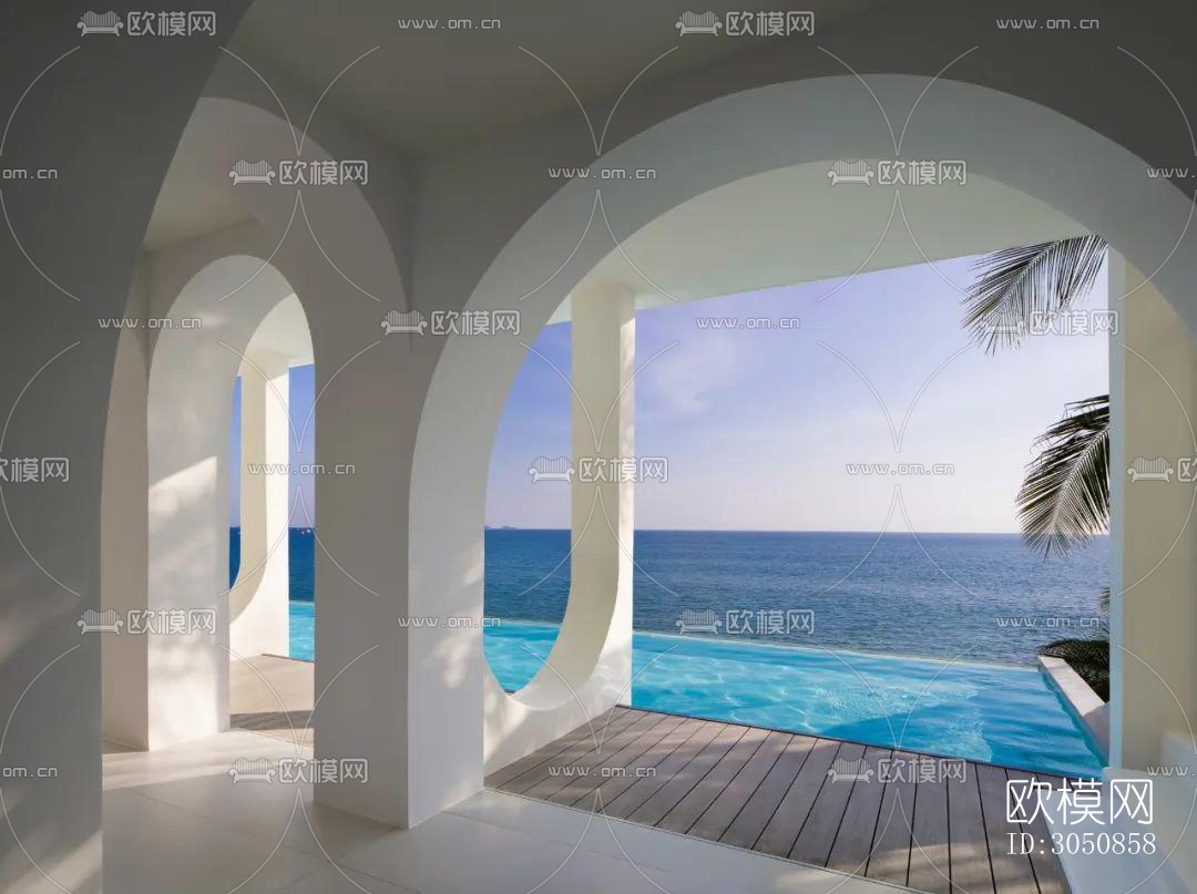 现代酒店民宿效果图下载（渲染图1）