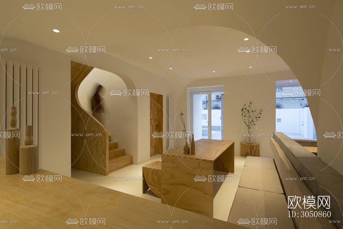 现代酒店民宿效果图下载（渲染图6）