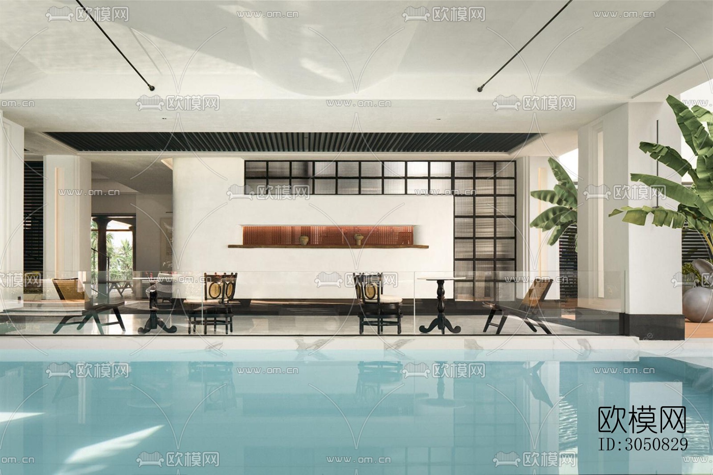 中古风酒店民宿效果图下载（渲染图1）