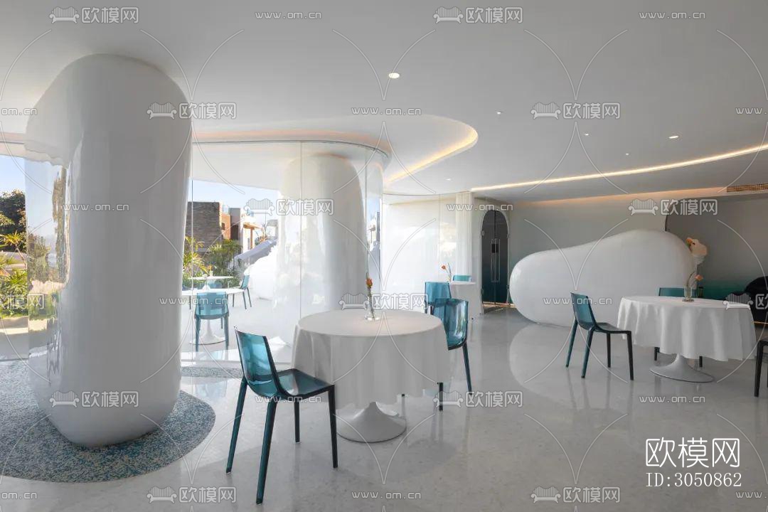 现代酒店民宿效果图下载（渲染图2）