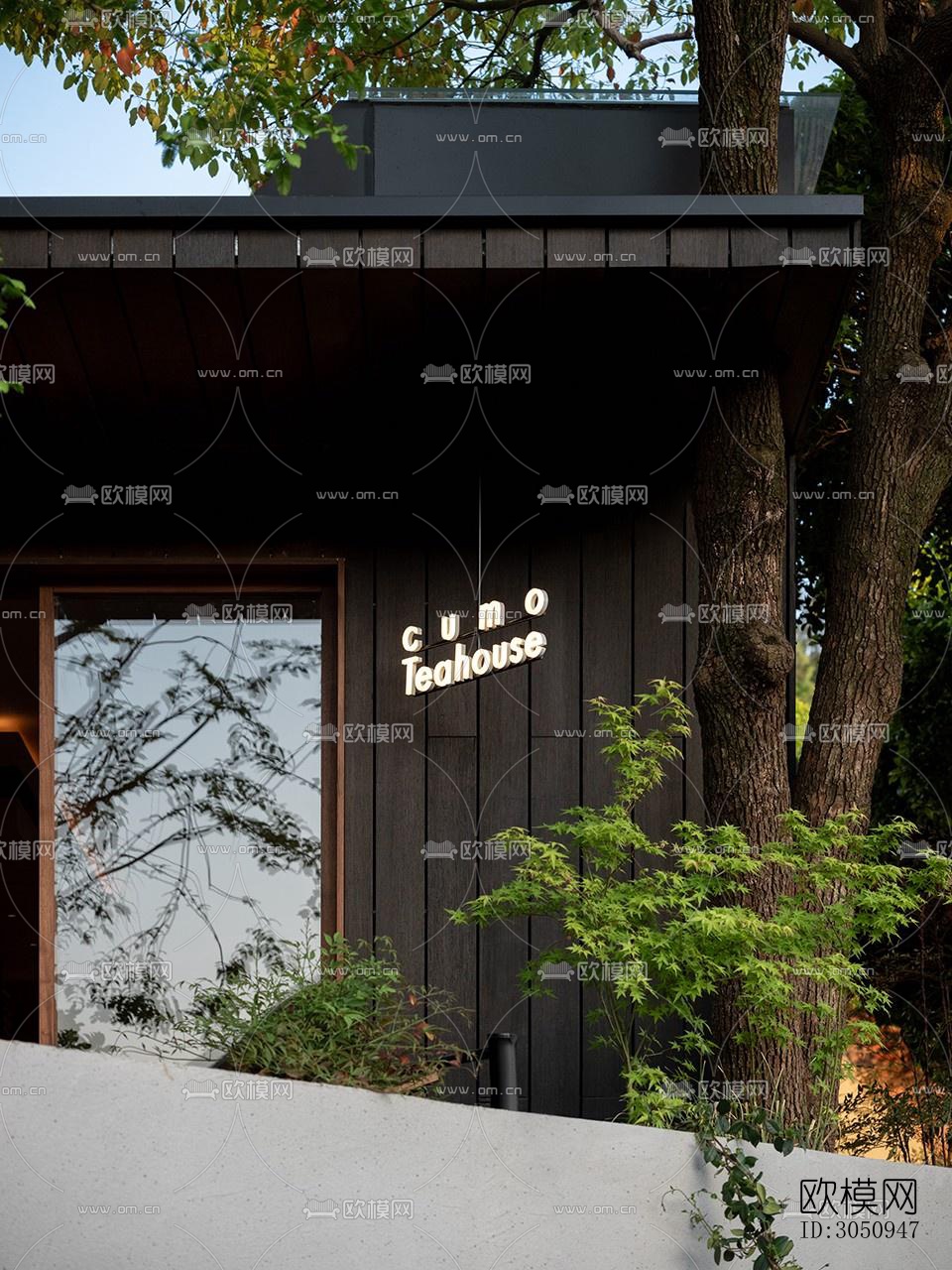 侘寂茶馆效果图下载（渲染图1）