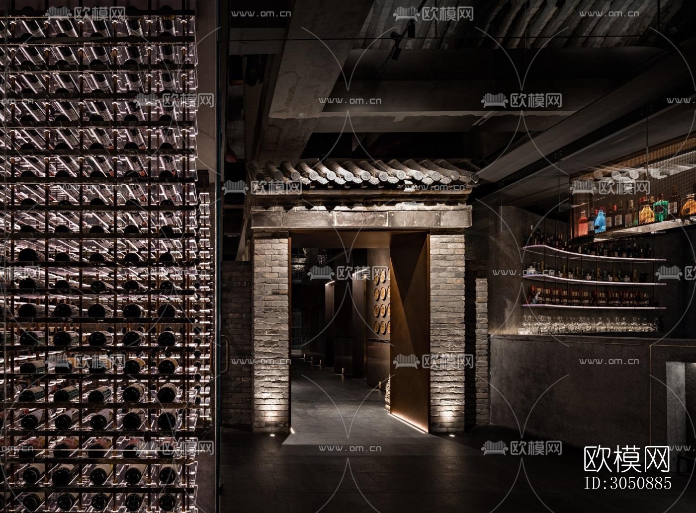 中式中餐厅效果图下载（渲染图9）