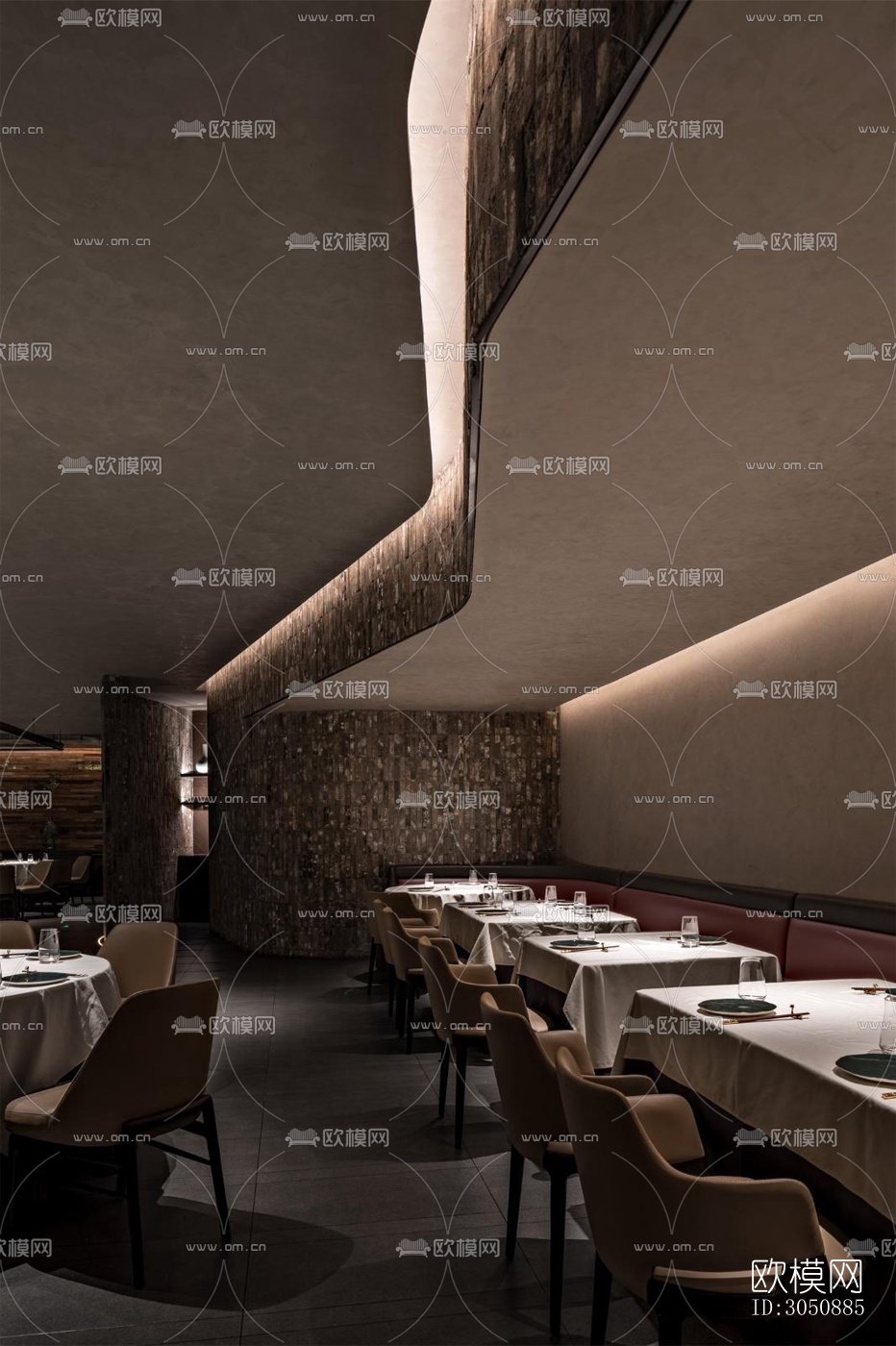 中式中餐厅效果图下载（渲染图5）