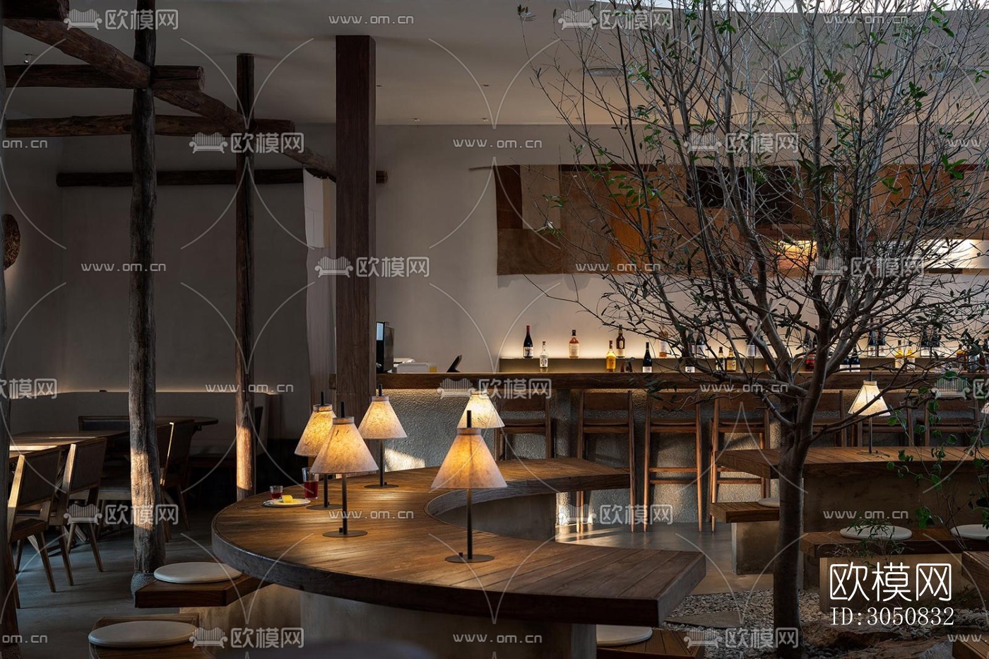 中式酒店民宿效果图下载（渲染图8）