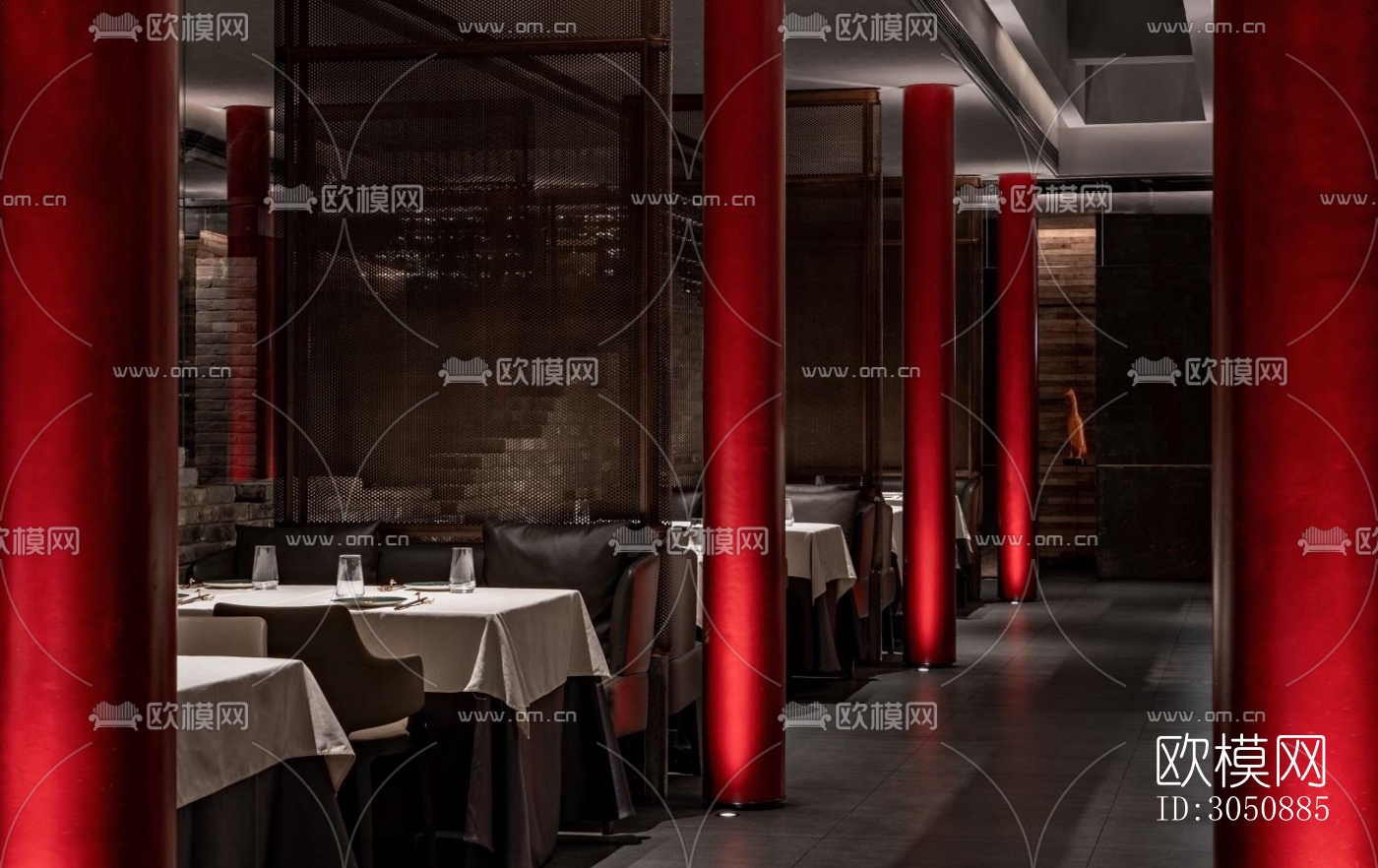 中式中餐厅效果图下载（渲染图13）