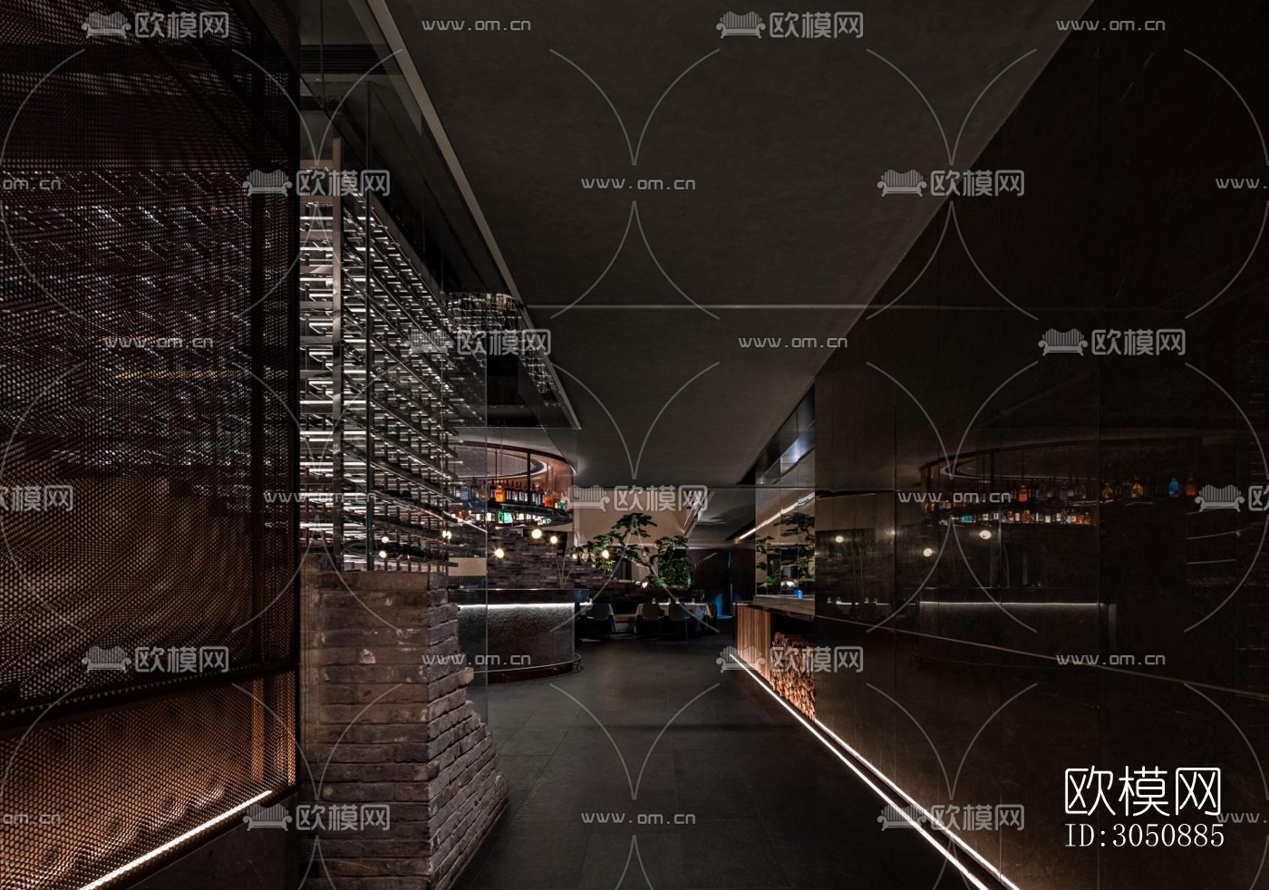 中式中餐厅效果图下载（渲染图6）