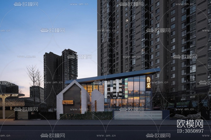 現(xiàn)代中餐廳效果圖下載(渲染圖3)