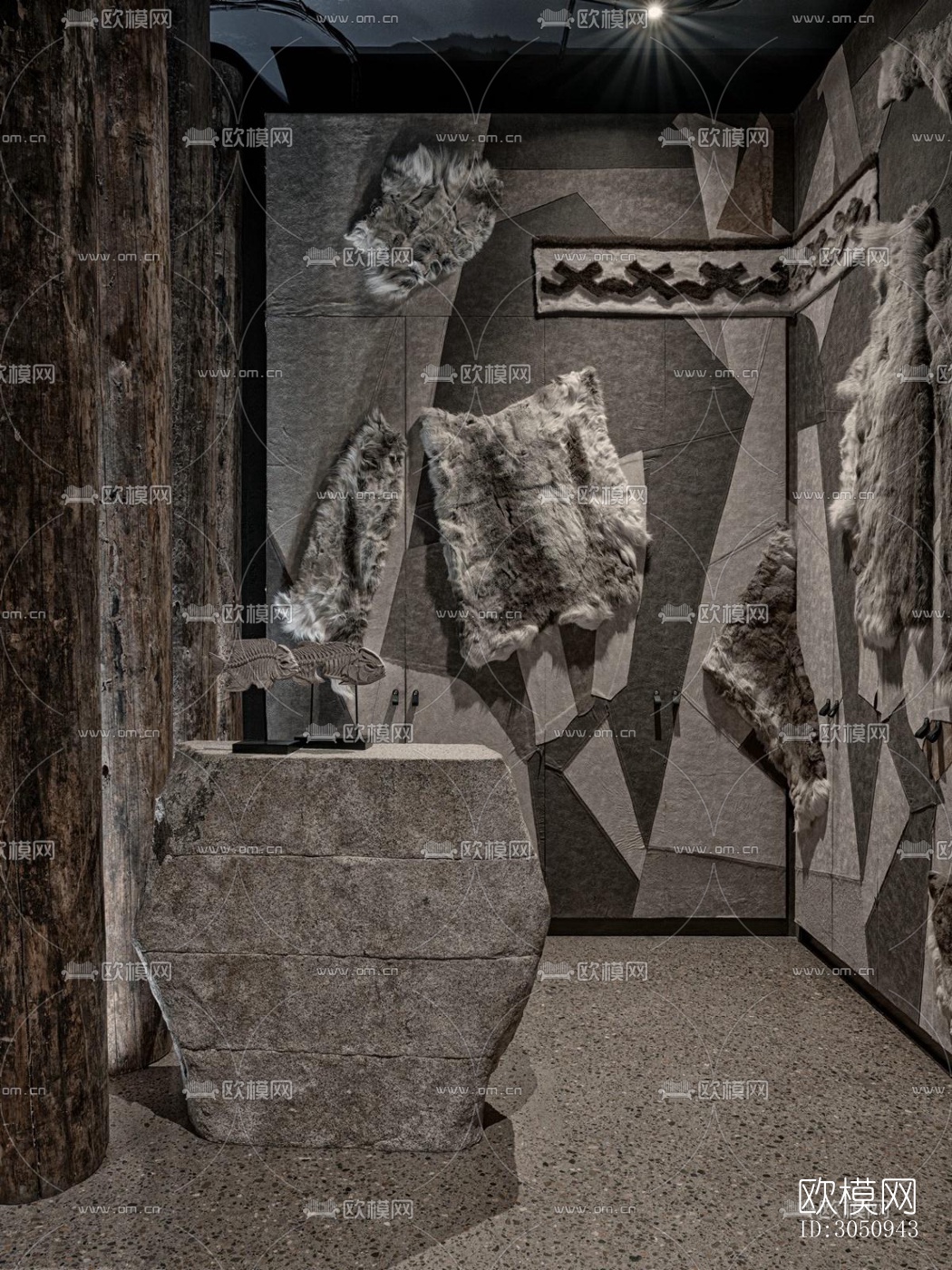 侘寂自助餐厅效果图下载（渲染图2）