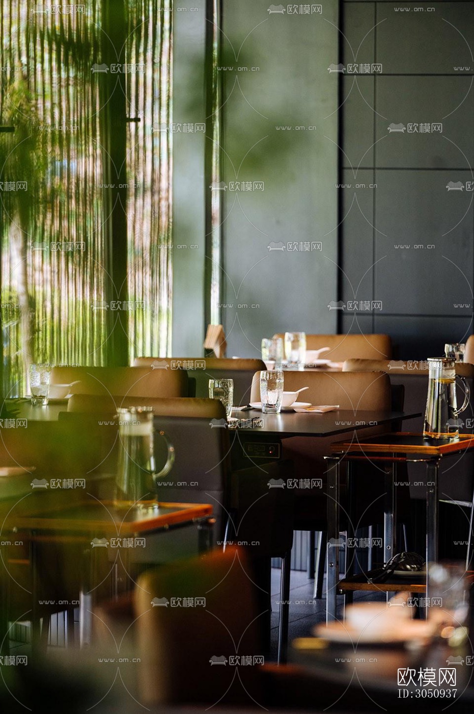 高级灰火锅烤肉效果图下载（渲染图7）