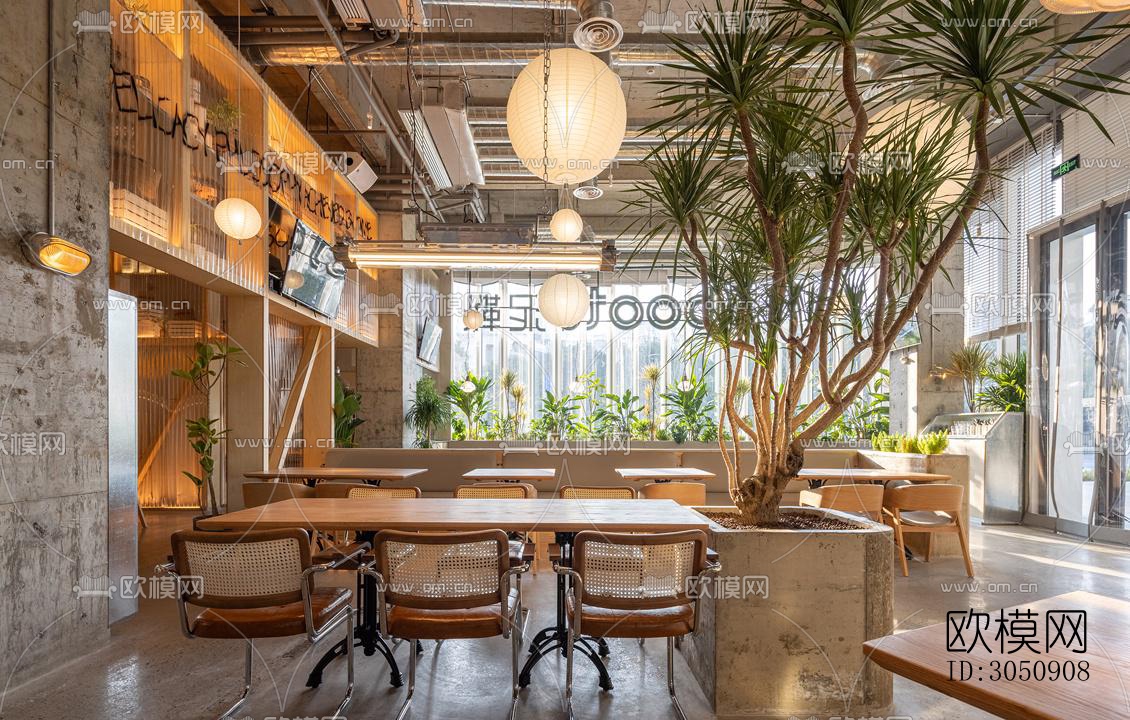 工业风咖啡奶茶效果图下载（渲染图11）