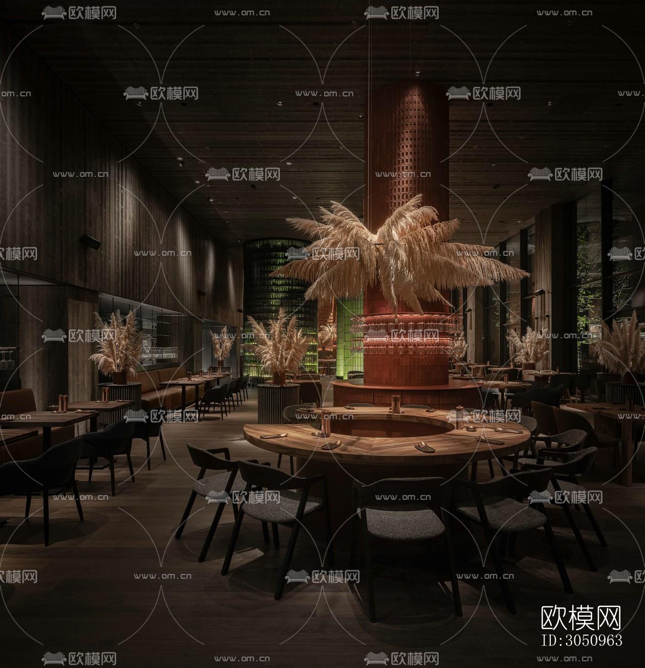 北欧西餐厅效果图下载（渲染图1）