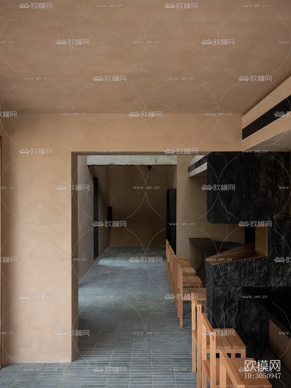 侘寂茶馆效果图下载（渲染图2）