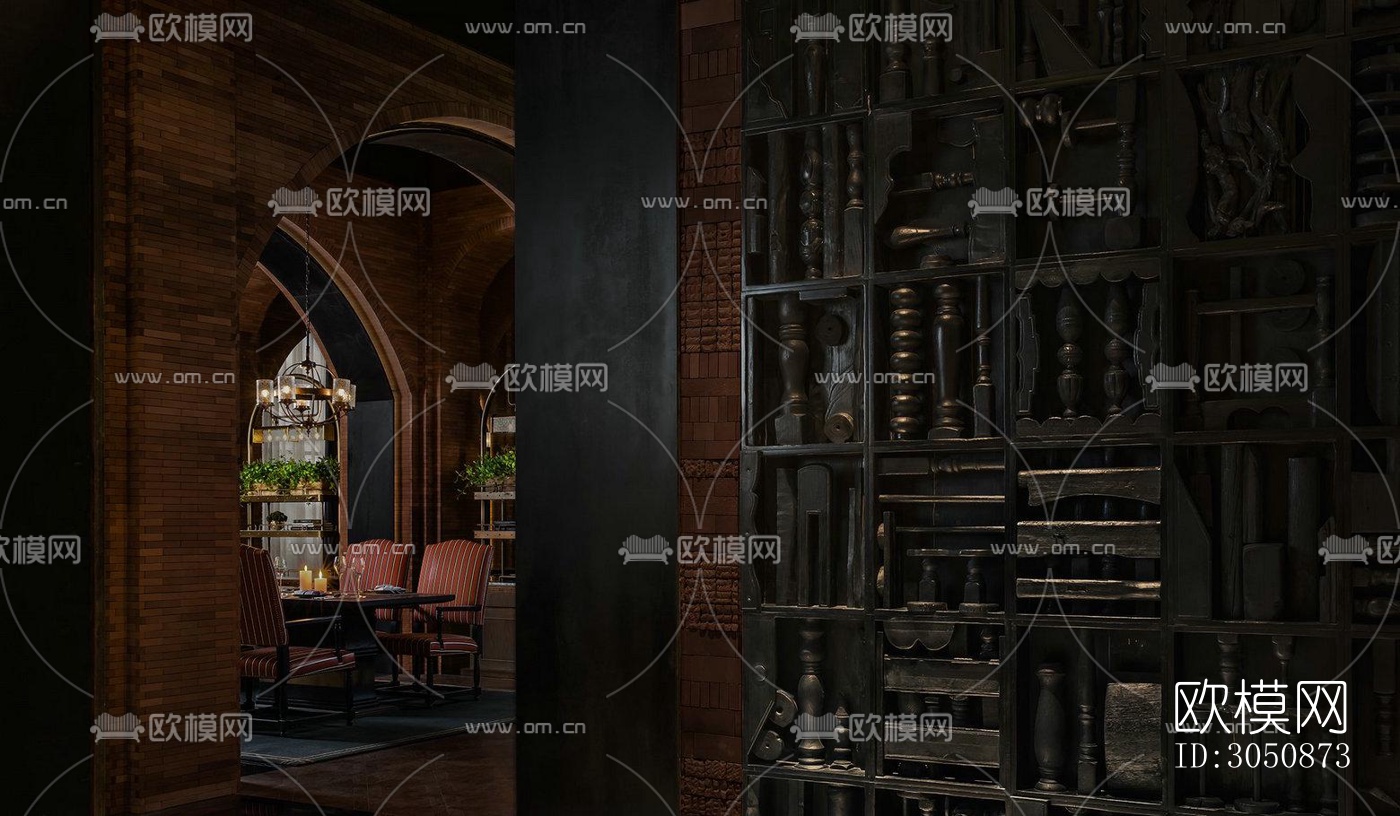 美式酒店民宿效果图下载（渲染图2）