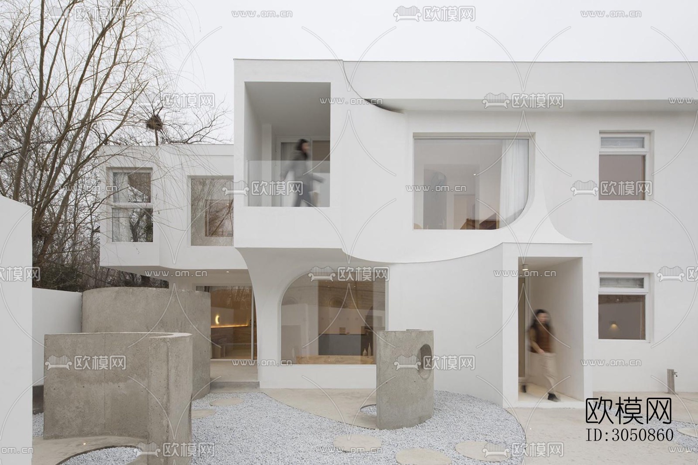 现代酒店民宿效果图下载（渲染图10）