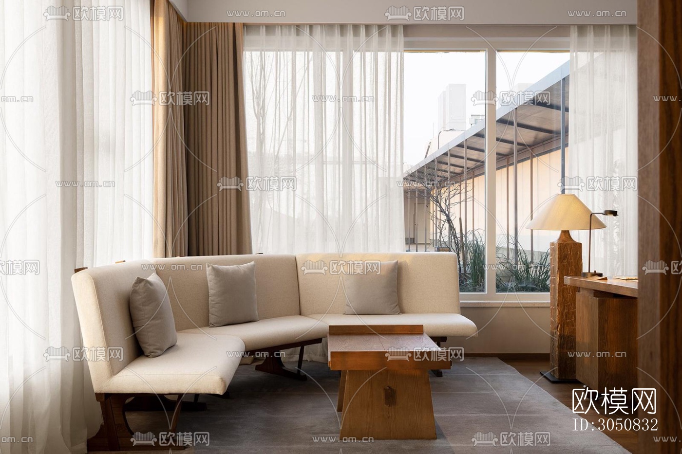 中式酒店民宿效果图下载（渲染图13）