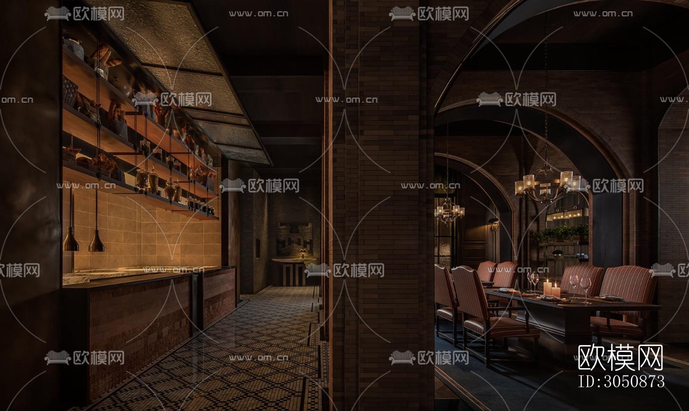 美式酒店民宿效果图下载（渲染图11）