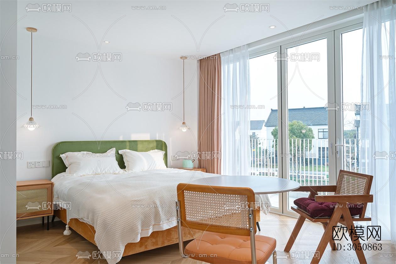 现代酒店民宿效果图下载（渲染图10）