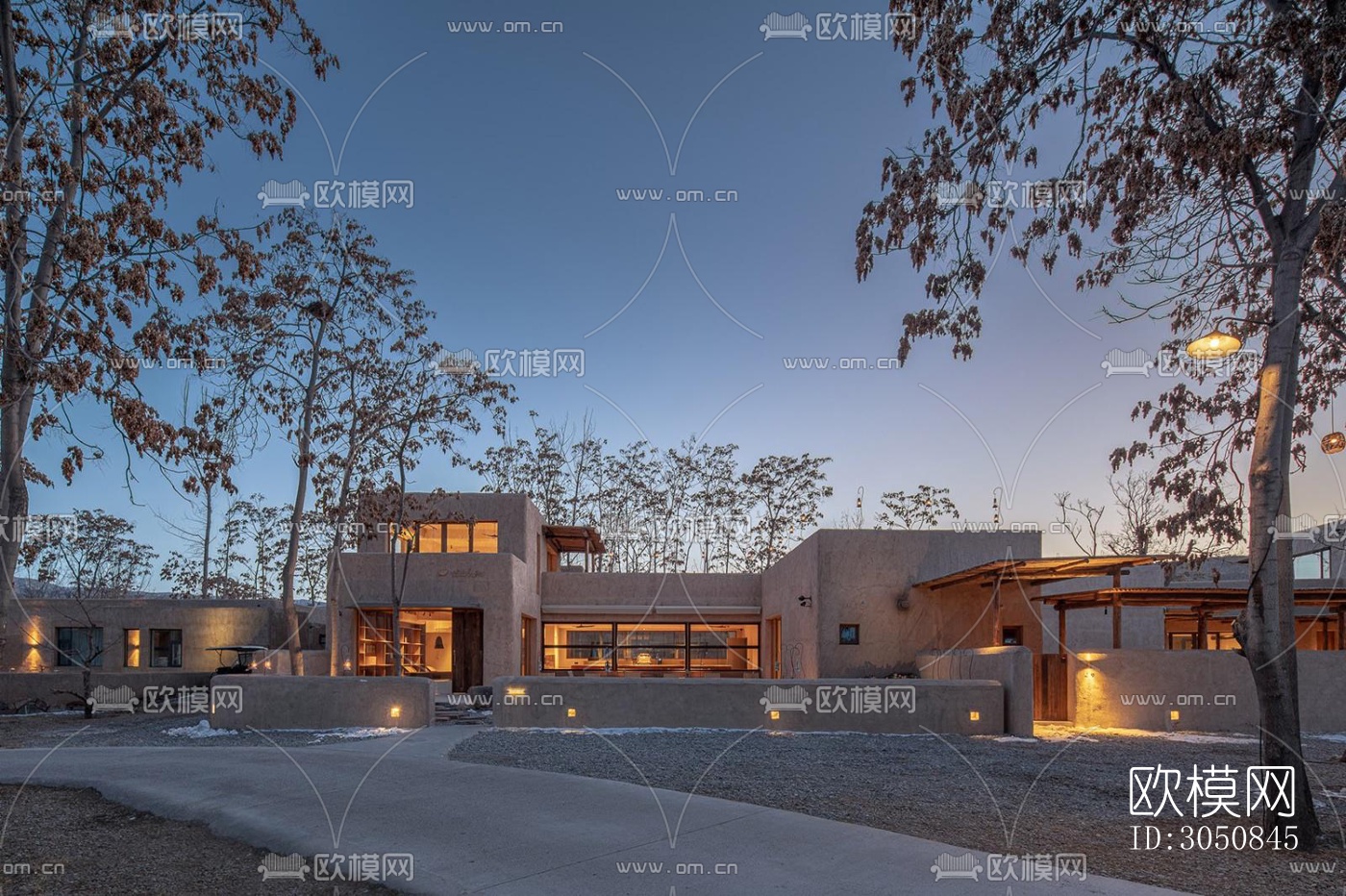 侘寂酒店民宿效果图下载（渲染图4）