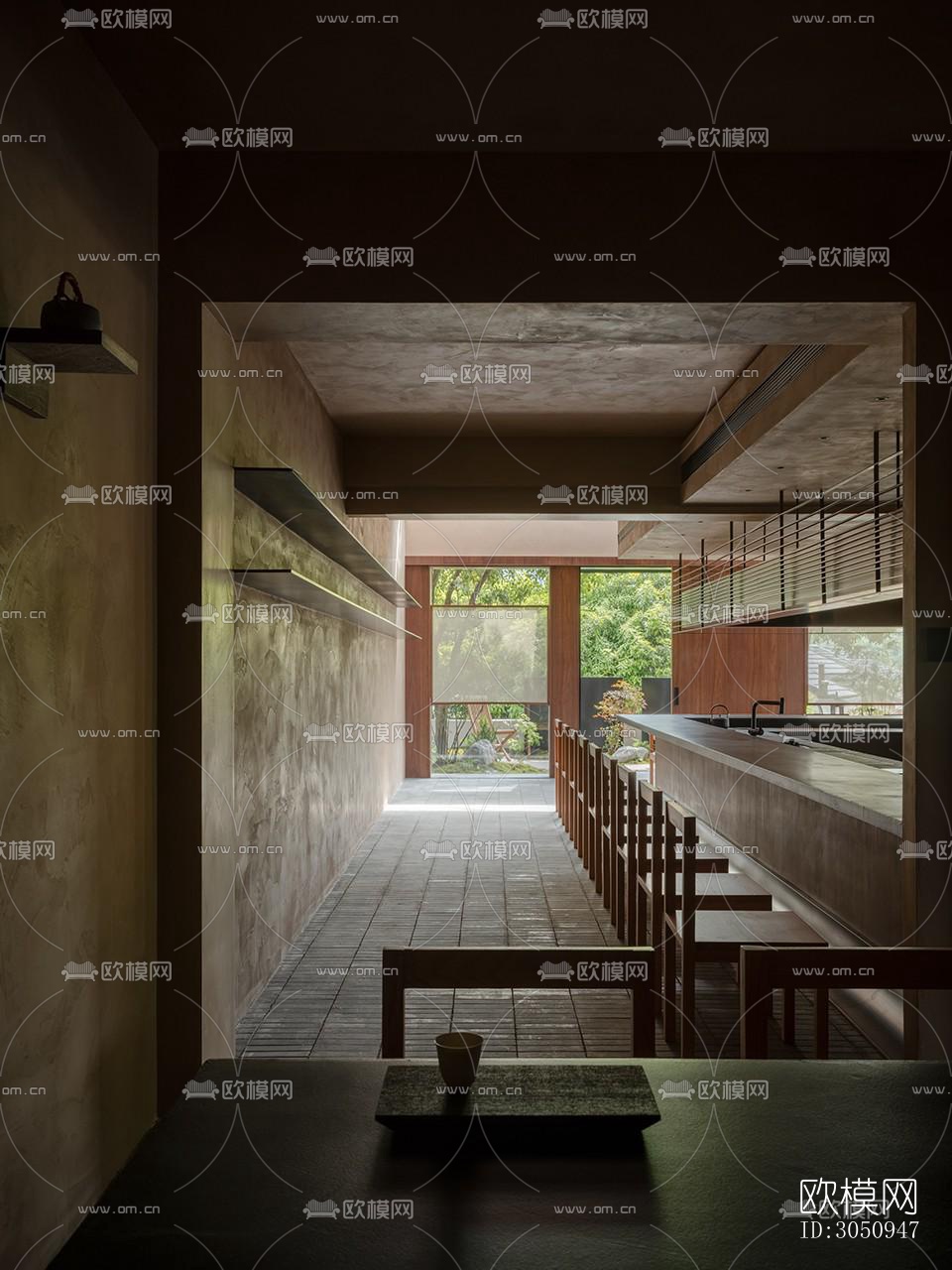 侘寂茶馆效果图下载（渲染图4）