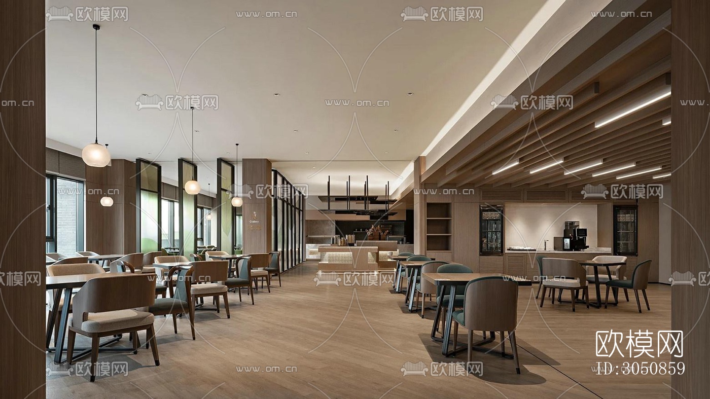 现代酒店民宿效果图下载（渲染图1）