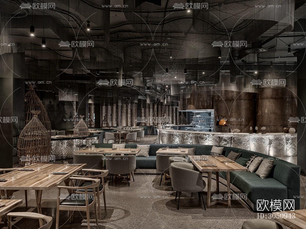 侘寂自助餐厅效果图下载（渲染图9）