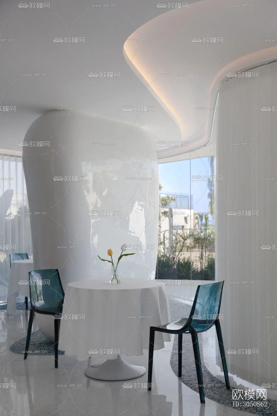 现代酒店民宿效果图下载（渲染图5）