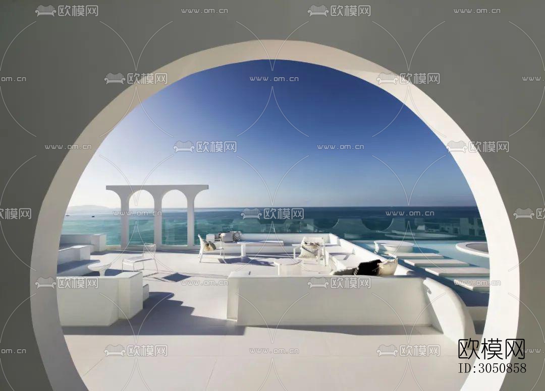 现代酒店民宿效果图下载（渲染图14）