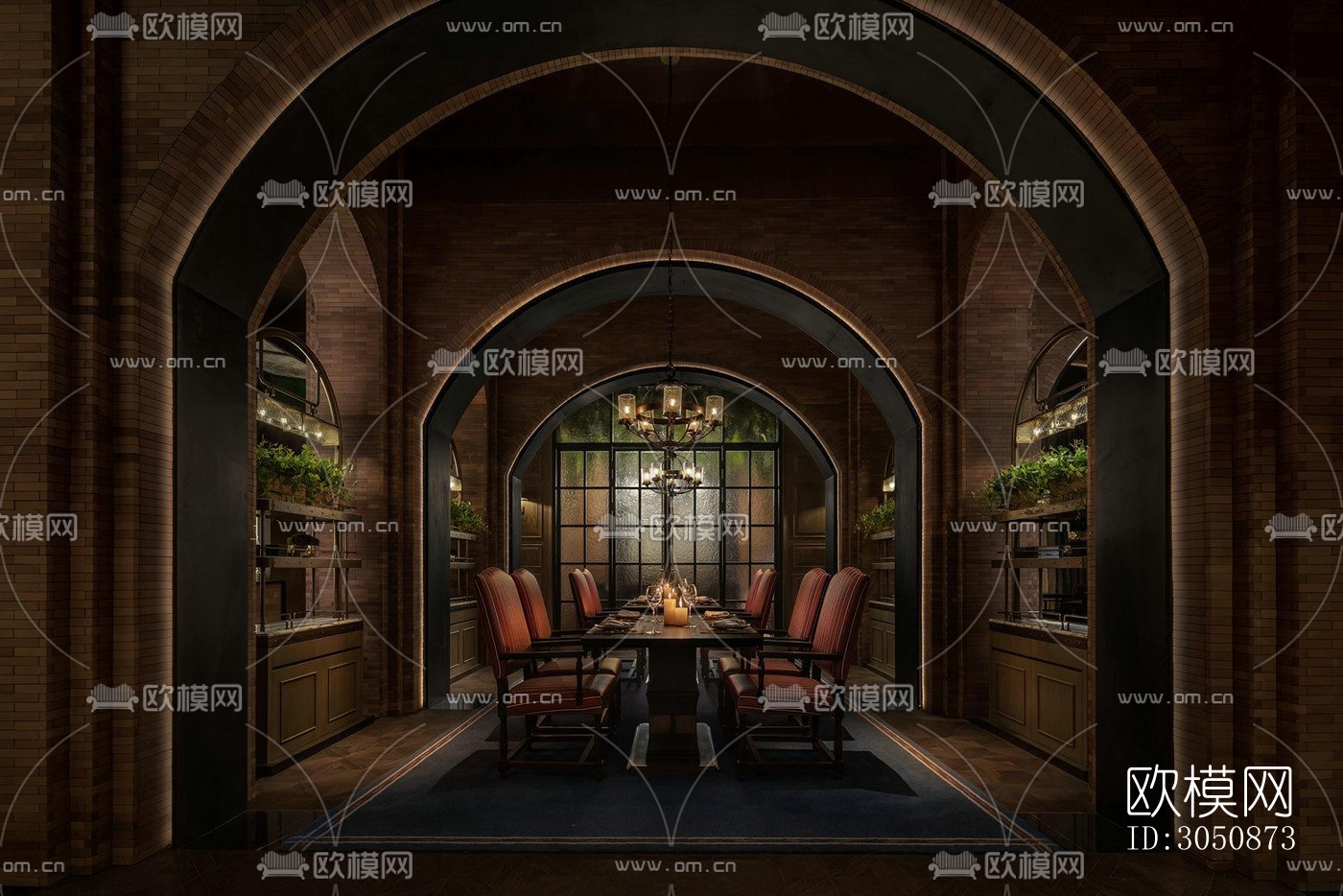 美式酒店民宿效果图下载（渲染图1）