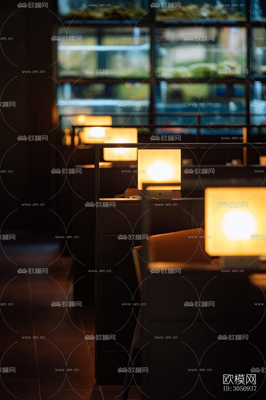 高级灰火锅烤肉效果图下载（渲染图1）