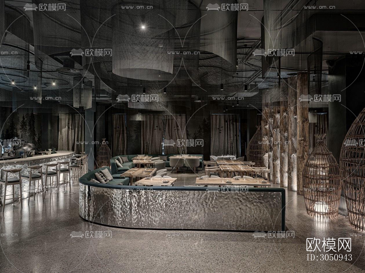 侘寂自助餐厅效果图下载（渲染图16）