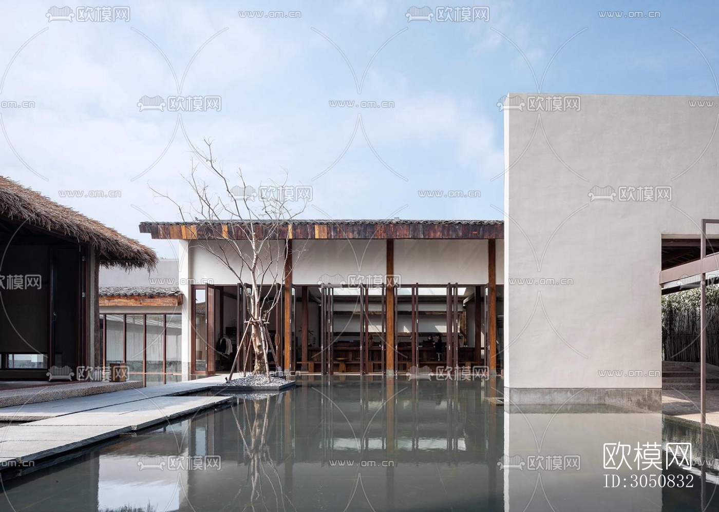 中式酒店民宿效果图下载（渲染图3）