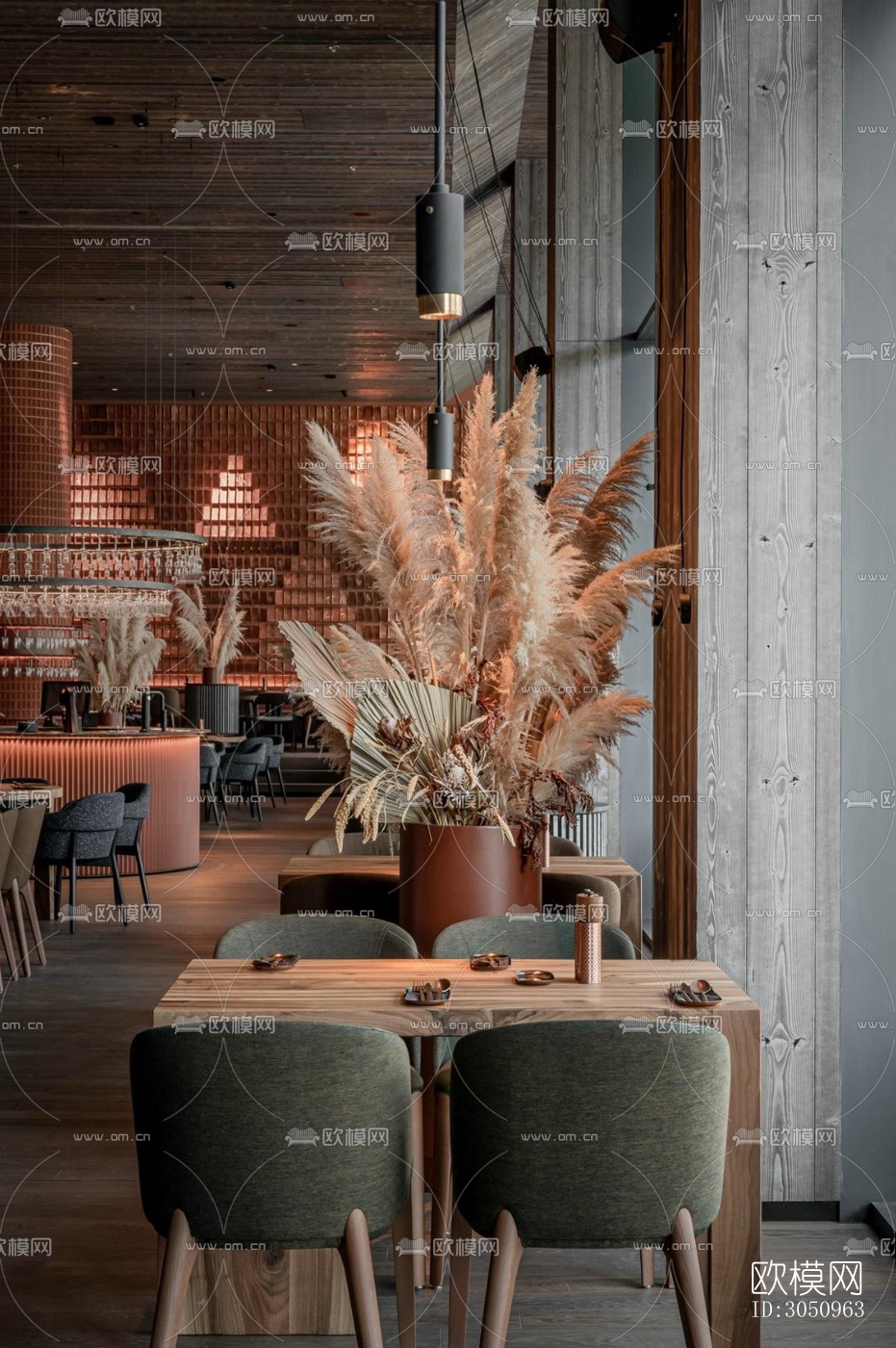 北欧西餐厅效果图下载（渲染图2）