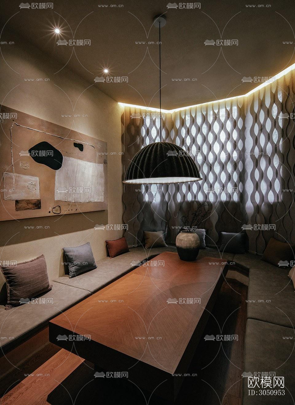 现代茶馆效果图下载（渲染图13）