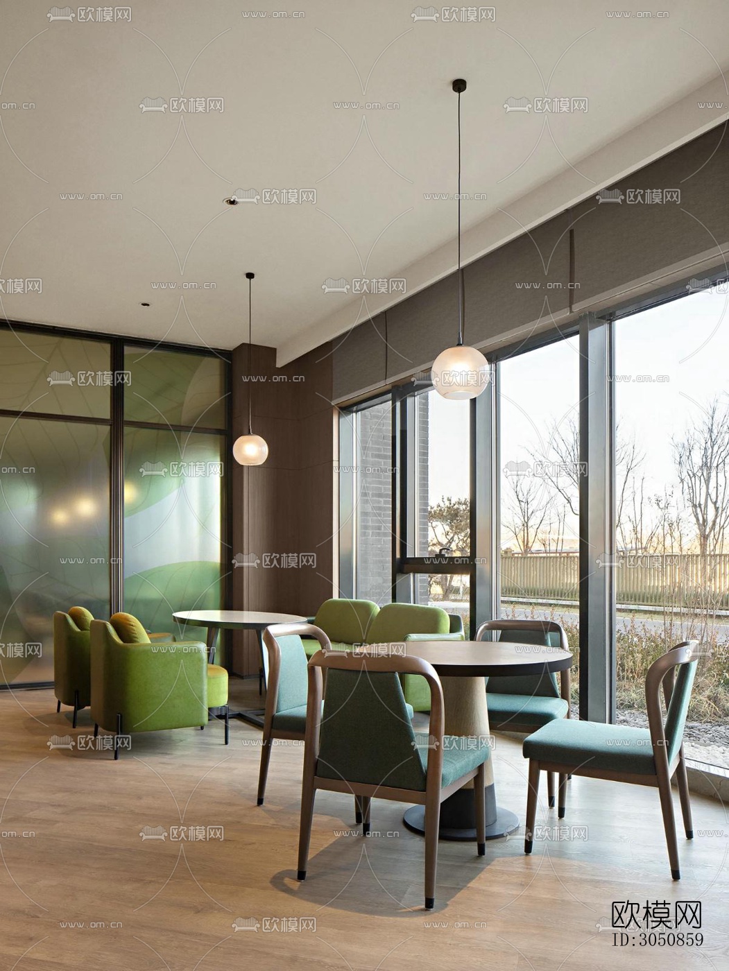 现代酒店民宿效果图下载（渲染图9）