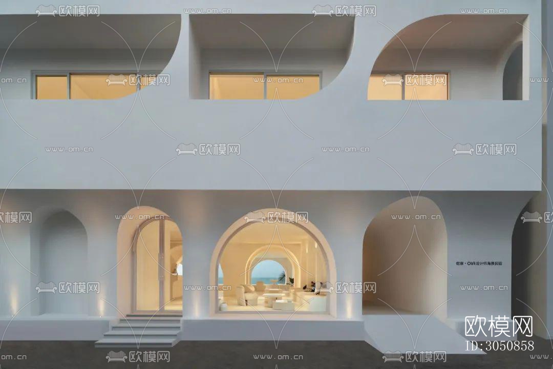 现代酒店民宿效果图下载（渲染图2）