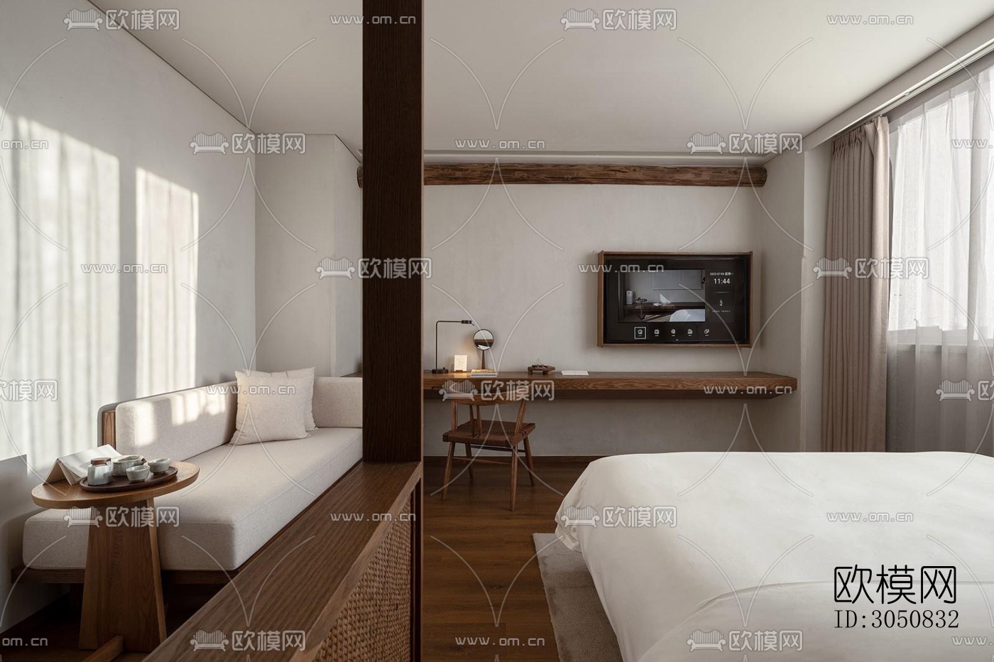 中式酒店民宿效果图下载（渲染图9）