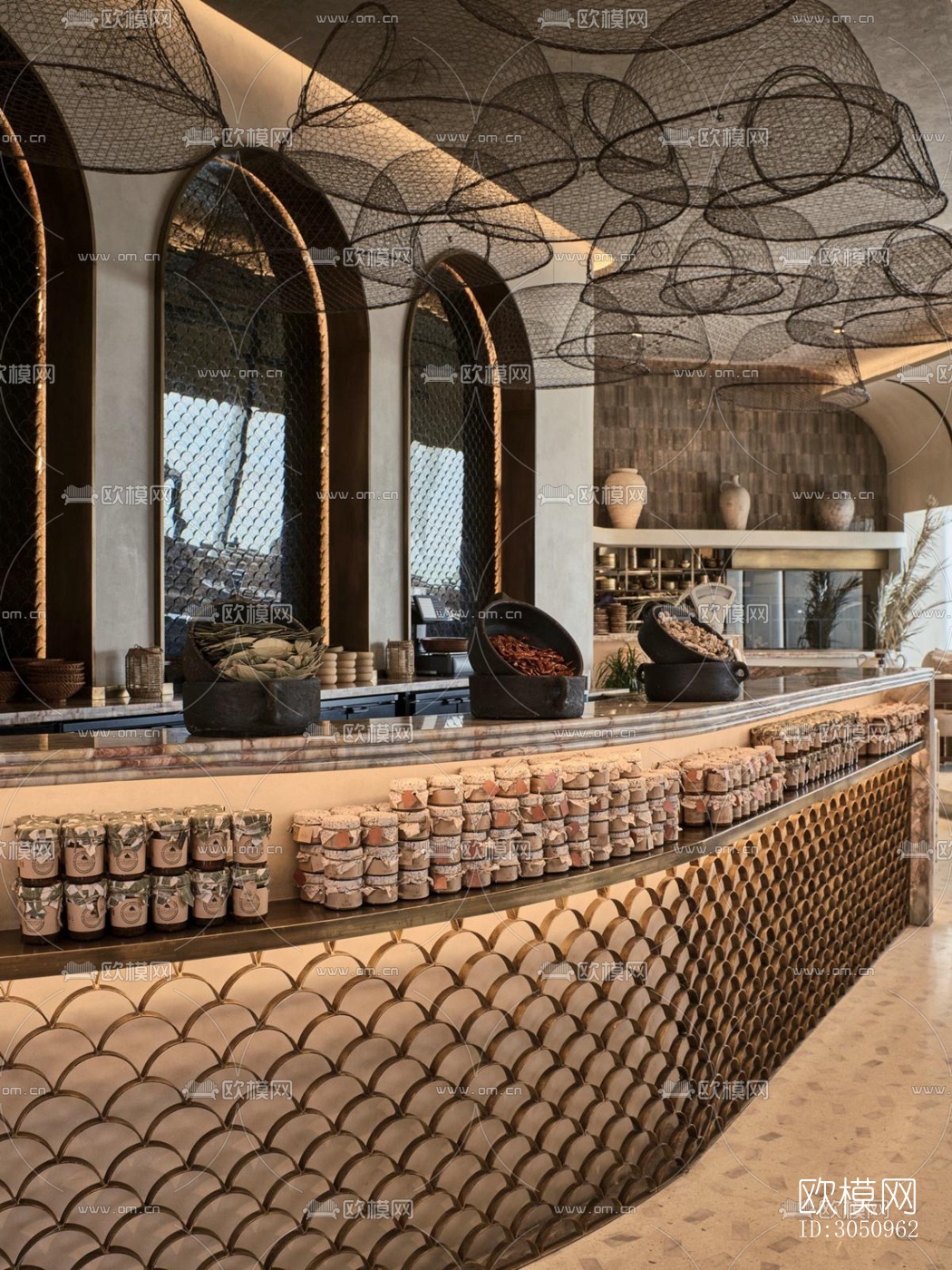 东南亚西餐厅效果图下载（渲染图4）