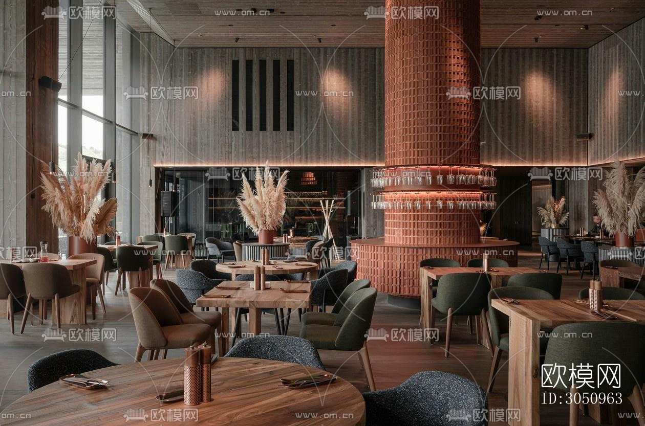 北欧西餐厅效果图下载（渲染图16）