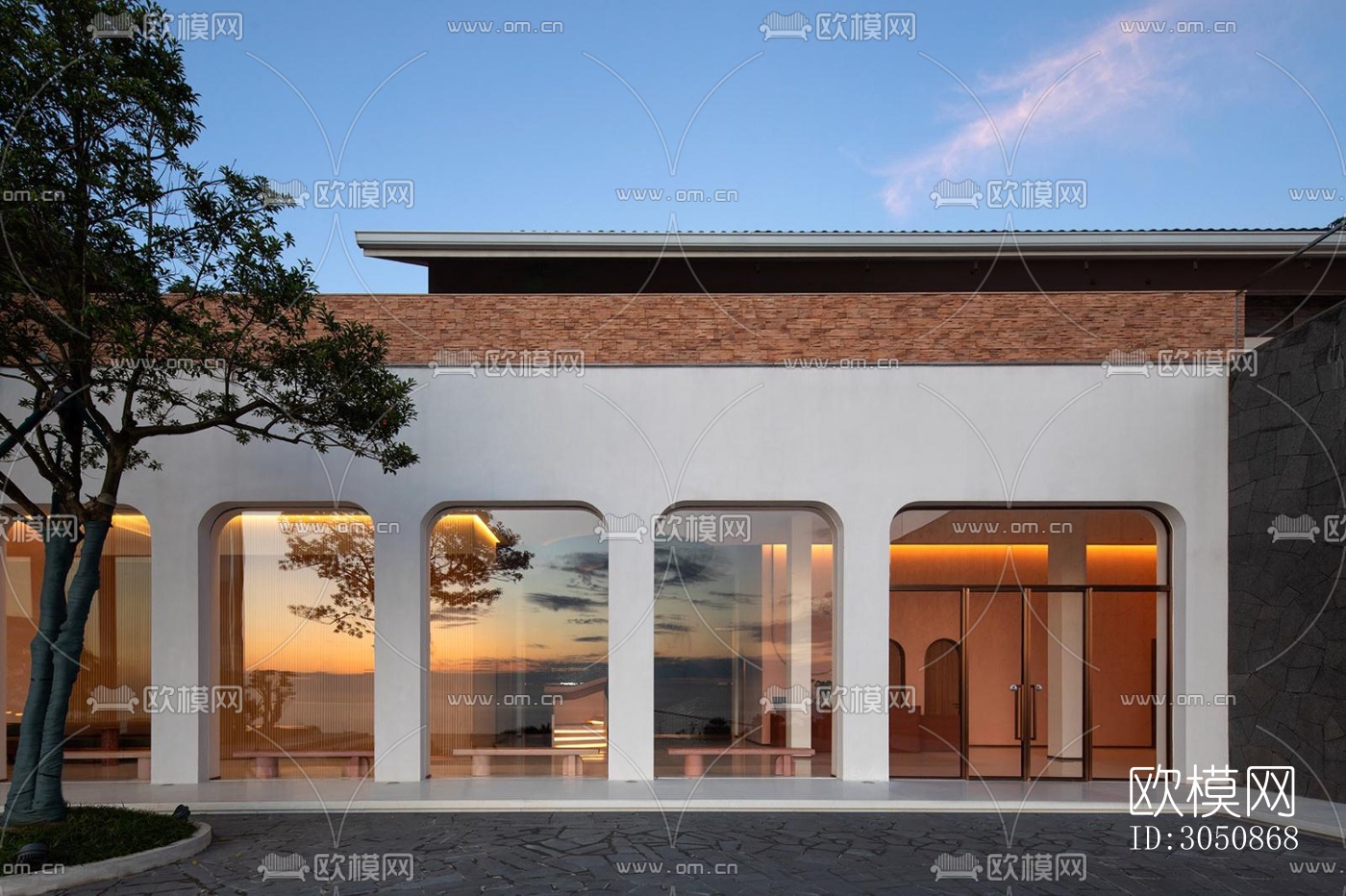 现代酒店民宿效果图下载（渲染图13）