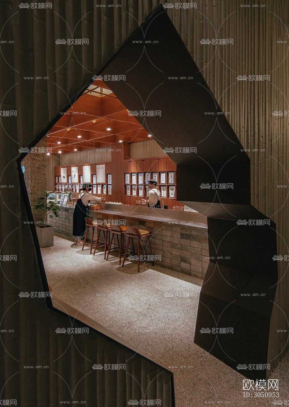 现代茶馆效果图下载（渲染图7）