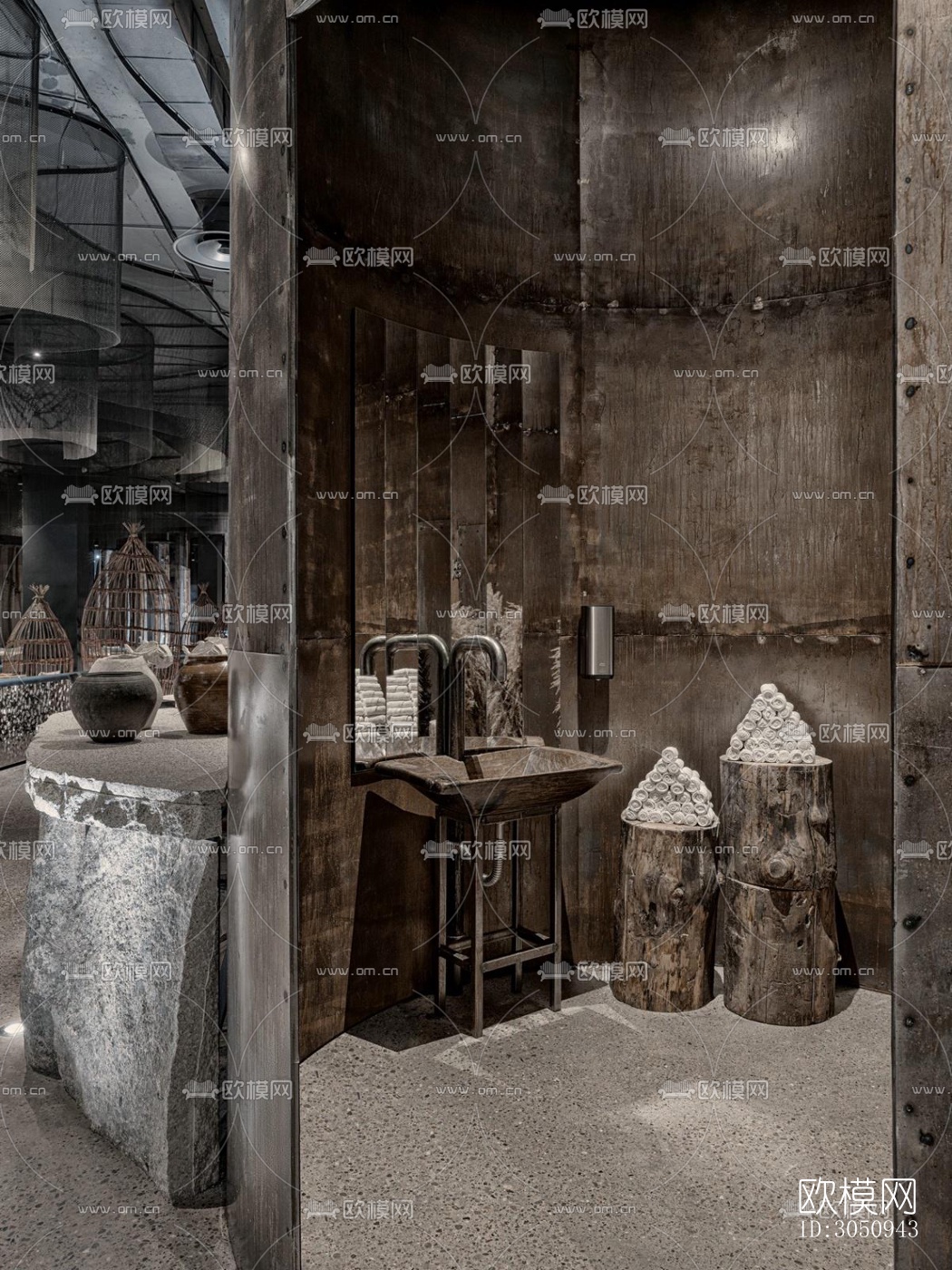 侘寂自助餐厅效果图下载（渲染图13）