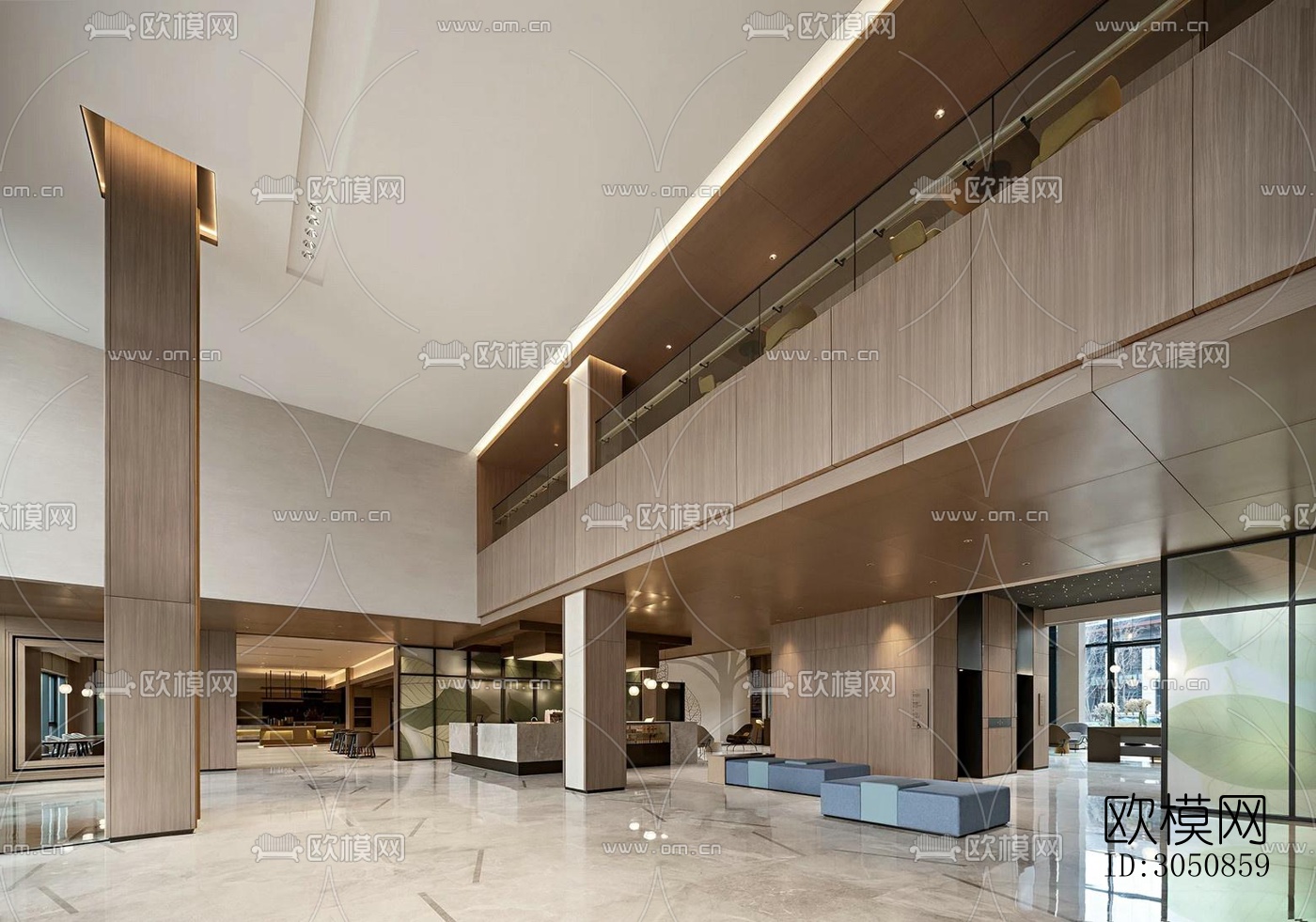 现代酒店民宿效果图下载（渲染图5）