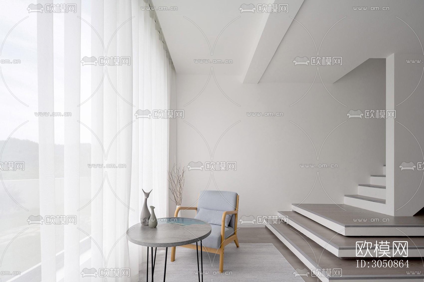 现代酒店民宿效果图下载（渲染图1）