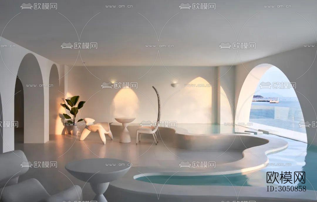 现代酒店民宿效果图下载（渲染图11）